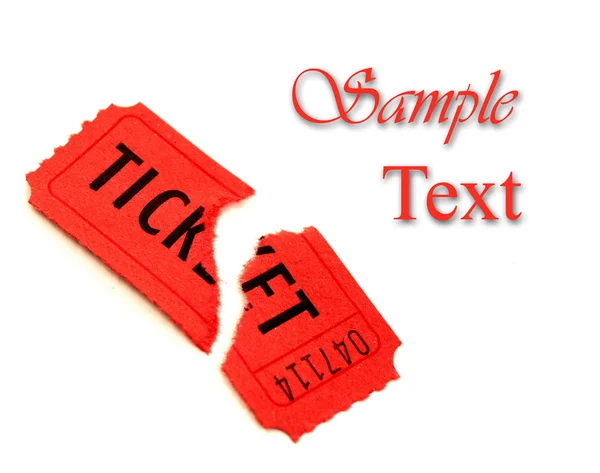 Single Red Ticket for Admission — Stock Photo, Image