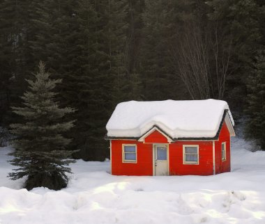 House Buried in Snow clipart