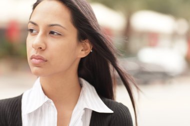 Headshot of a young businesswoman clipart