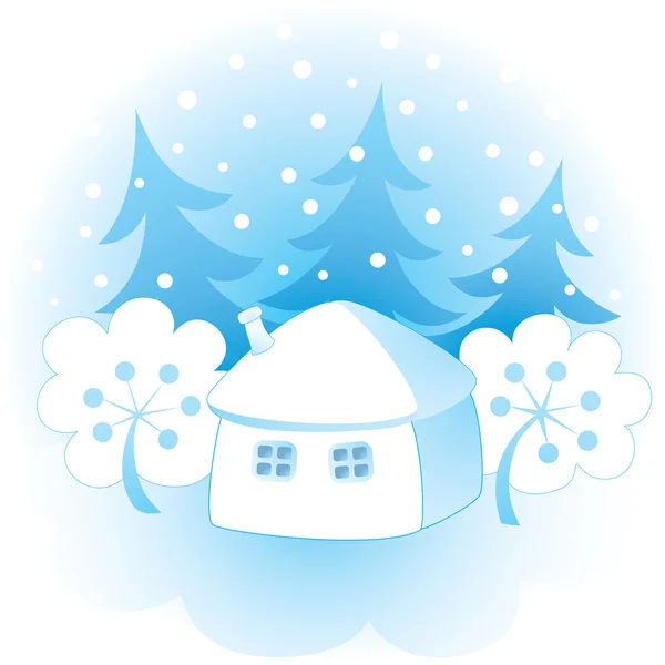 Decorativo sfondo invernale — Vettoriale Stock