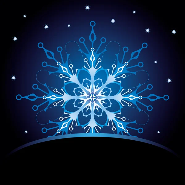 Christmas card with snowflake — Stock Vector