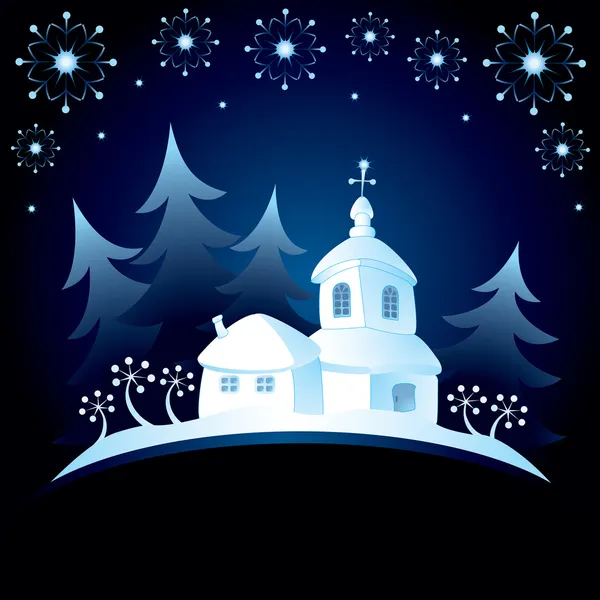 Decorative Christmas card — Stock Vector