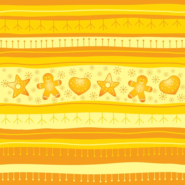 Fond sans couture de Noël jaune — Image vectorielle