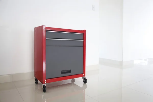 Isolated red toolbox
