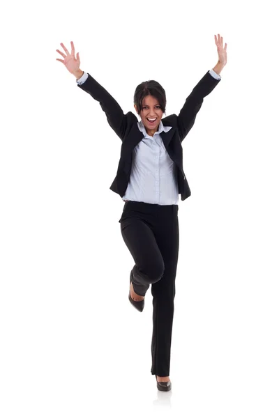 Very happy business woman — Stock Photo, Image