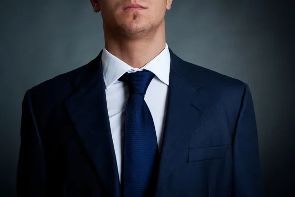Closeup shot of business suit on a man — Stock Photo, Image