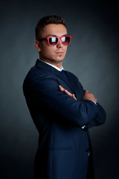 Homem de negócios de moda confiante — Fotografia de Stock