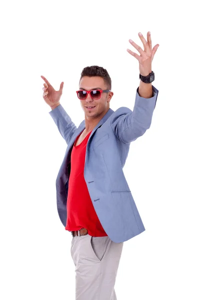 Divat férfi piros napszemüveg — Stock Fotó