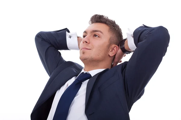Relaxed and dreaming business man — Stock Photo, Image