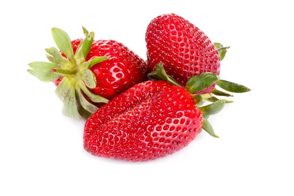 Tre jordgubbar — Stockfoto