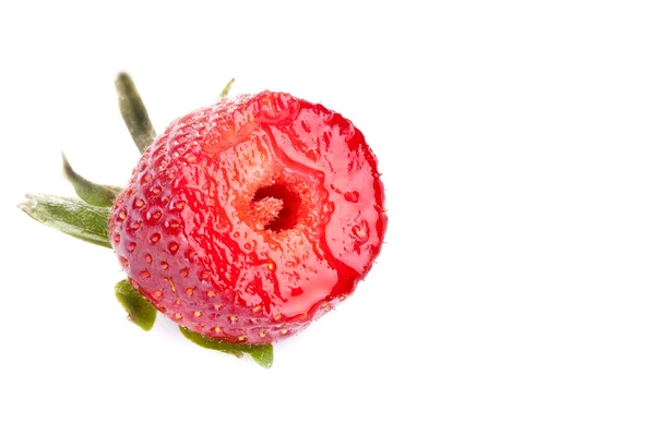 Frisch geschnittene Erdbeere — Stockfoto