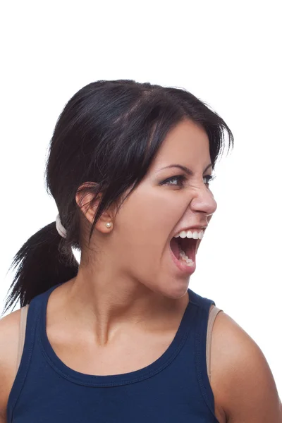 Öfkeli kadın çığlığı — Stok fotoğraf