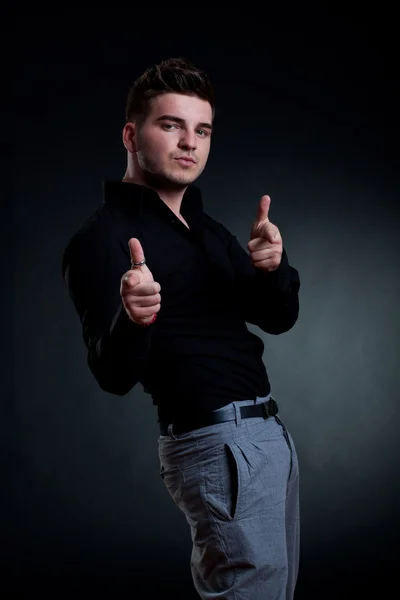Young fashion man pointing to the camera — Stock Photo, Image