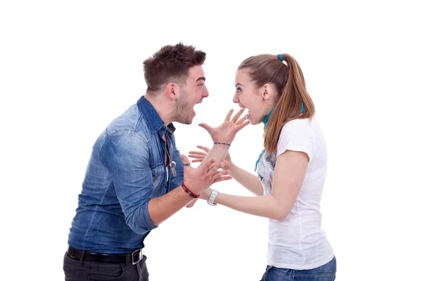 Young couple having a fight — Stock Photo, Image