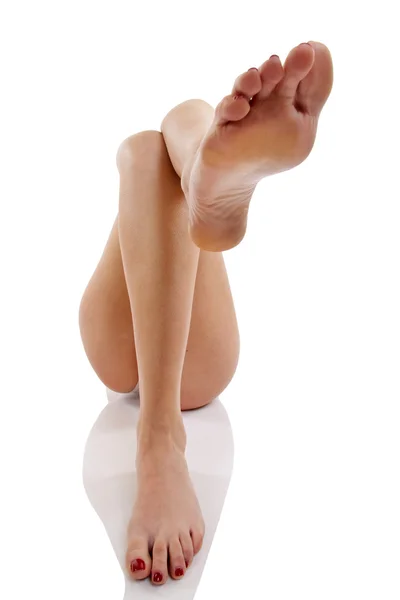 Žena noha na noze — Stock fotografie