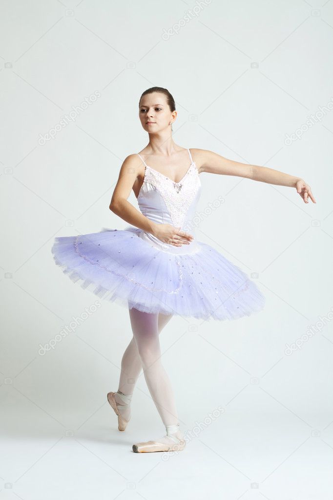 Beautiful ballet dancer practicing