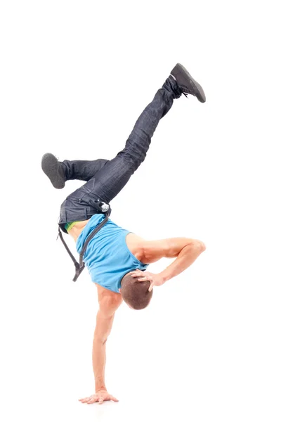 Cool breakdance stijl danser poseren — Stockfoto