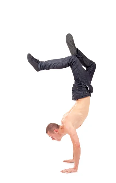 Cool breakdance stijl danser poseren — Stockfoto