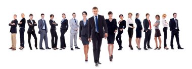 Business leaders walking clipart