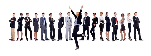 成功商业女性和她的团队 — 图库照片