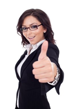 Happy successful business woman clipart