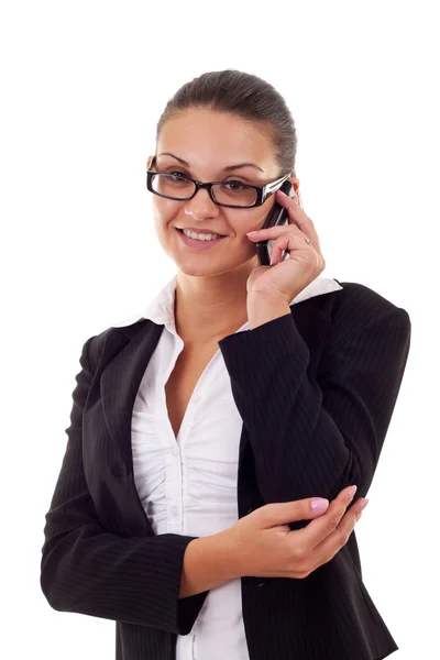 Bizneswoman na telefonie — Zdjęcie stockowe