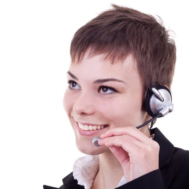 Female customer representative clipart