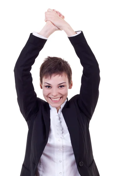 Joyous business woman — Stock Photo, Image