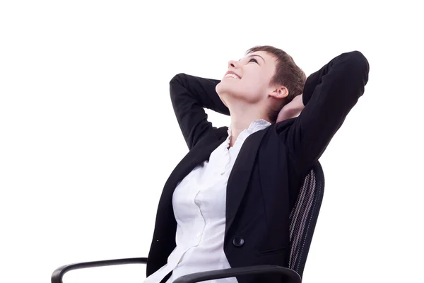 Relaxed business woman — Stock Photo, Image