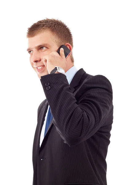 Uomo d'affari che parla al telefono — Foto Stock
