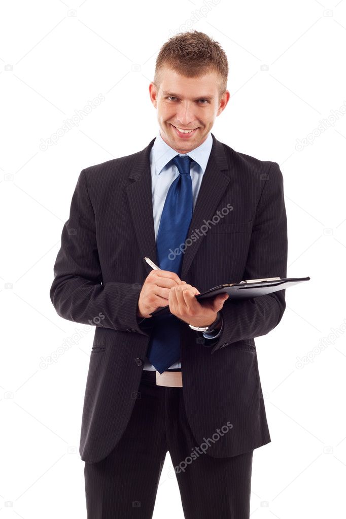 Business man With a Clipboard