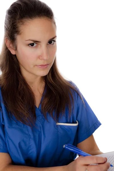 stock image Woman wearing blue blouse