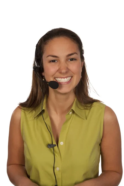 Woman with headphone Stock Picture