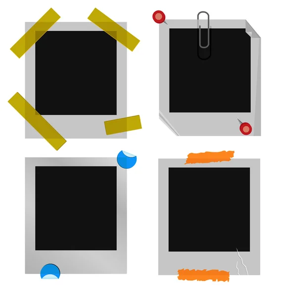 En uppsättning av polaroid eller instant tavelramar. — Stock vektor