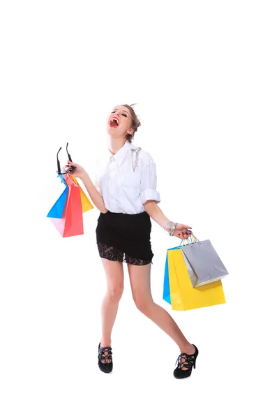 Sexig shopping flicka — Stockfoto