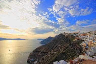 Santorini günbatımı Yunanistan