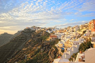 Santorini günbatımı Yunanistan