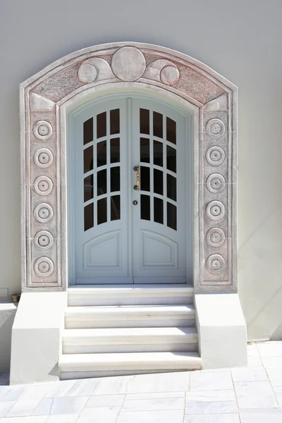 Tür auf der Insel Santorini — Stockfoto