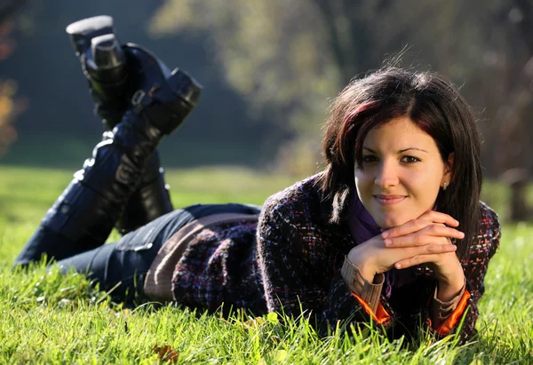 stock image Young woman outdoor