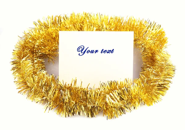 Vánoční dekorace zprávy list — Stock fotografie