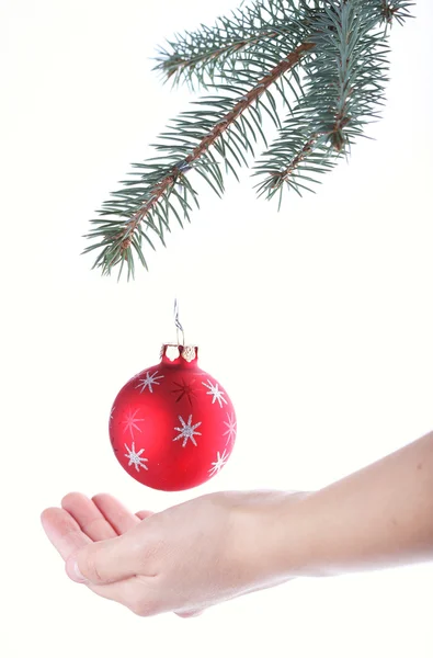 Red bauble — Stock Photo, Image