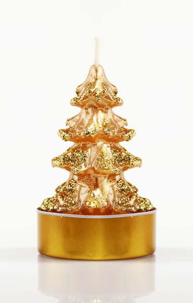 Mini vánoční stromek svíčka — Stock fotografie