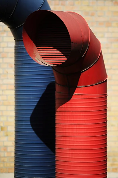 Dos tubos para sistema de ventilación de aire — Foto de Stock