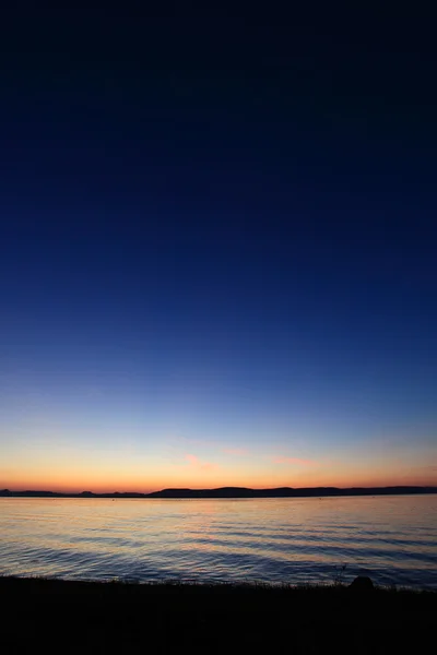 日落在巴拉顿湖 — 图库照片