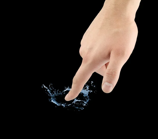 Hand att göra en splash — Stockfoto