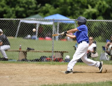 Little league baseball player clipart