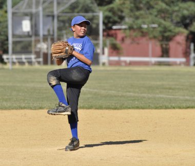 Little league baseball pitcher clipart