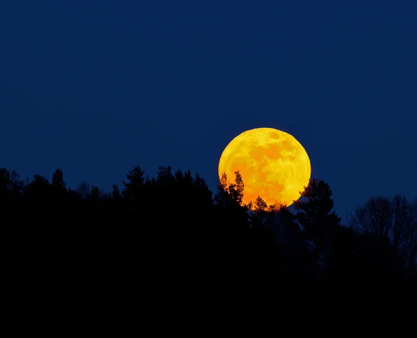 stock image Supermoon rise 19 March 2011 crop