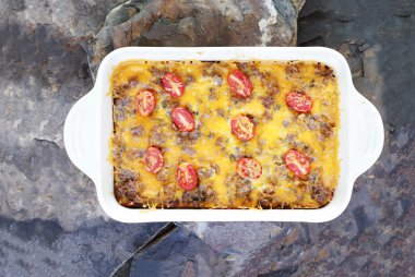 Hash Brown Strata or Breakfast Casserole clipart