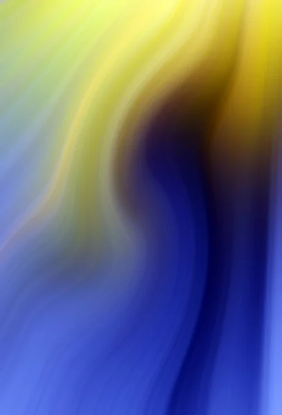 Fond ondulé abstrait dans les tons bleu et jaune — Photo
